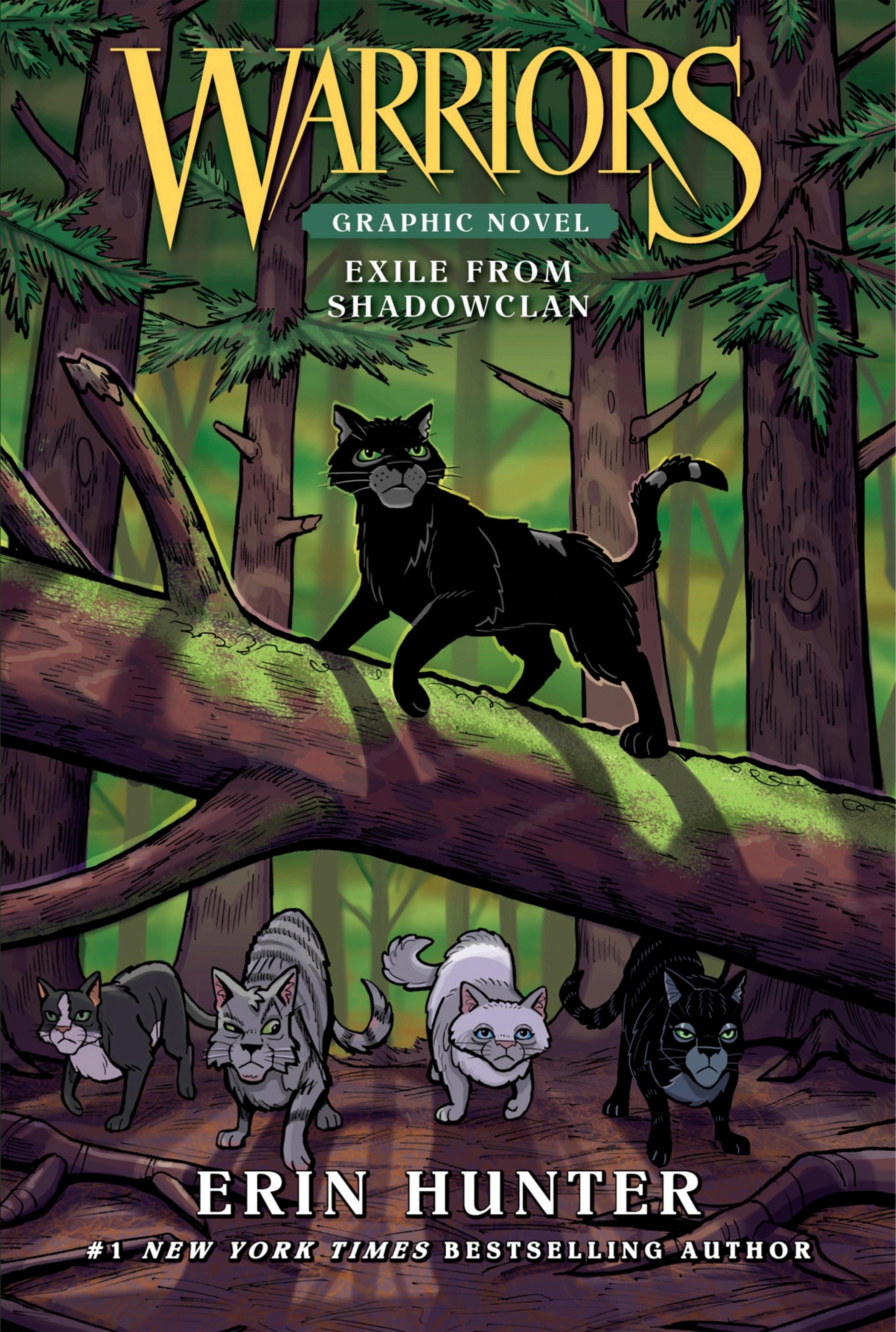 Boekomslag van Warriors: Exile from Shadowclan (full-color Adventure) door Erin Hunter