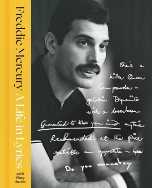 Boekomslag van A Life in Lyrics door Freddie Mercury with Mary Austin