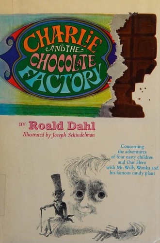 Boekomslag van Charlie and the Chocolate Factory door Roald Dahl