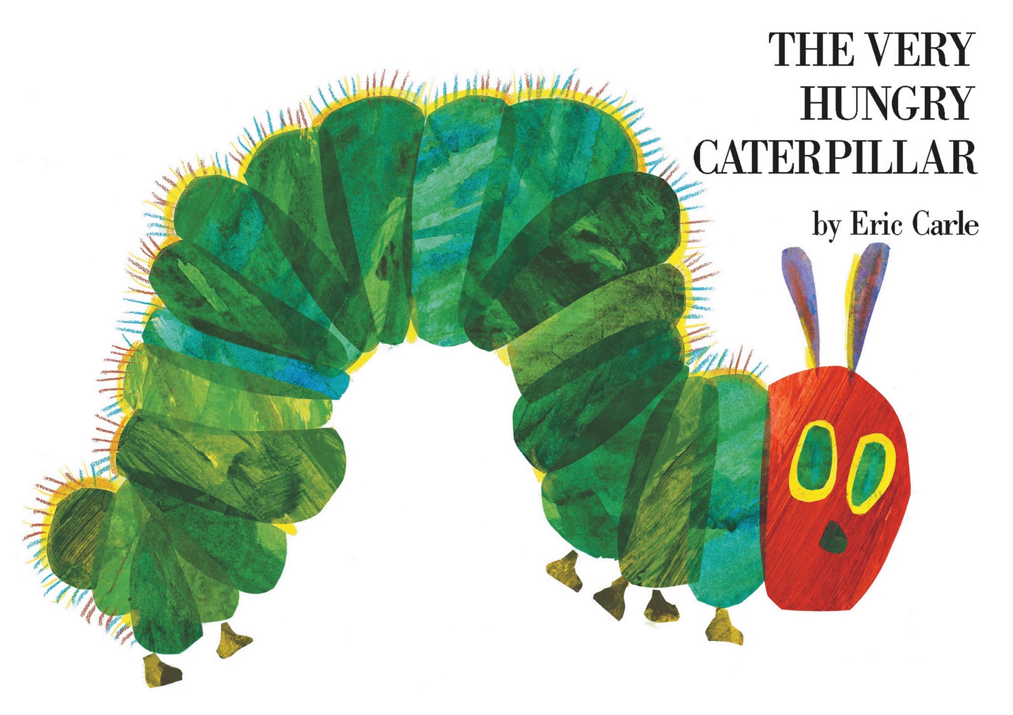 Boekomslag van The Very Hungry Caterpillar door Eric Carle