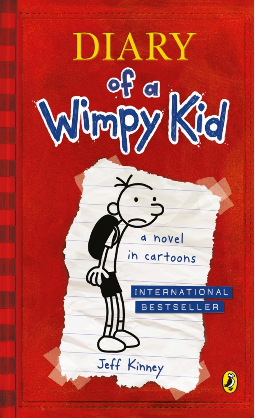 Boekomslag van Diary of a Wimpy Kid door Jeff Kinney