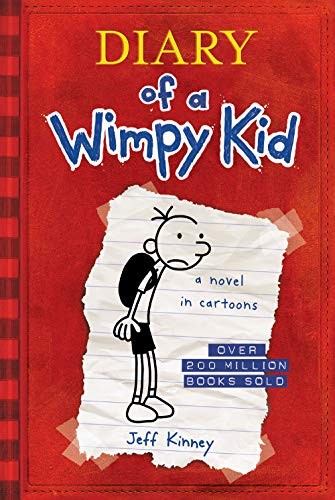 Boekomslag van Diary of a Wimpy Kid door Jeff Kinney