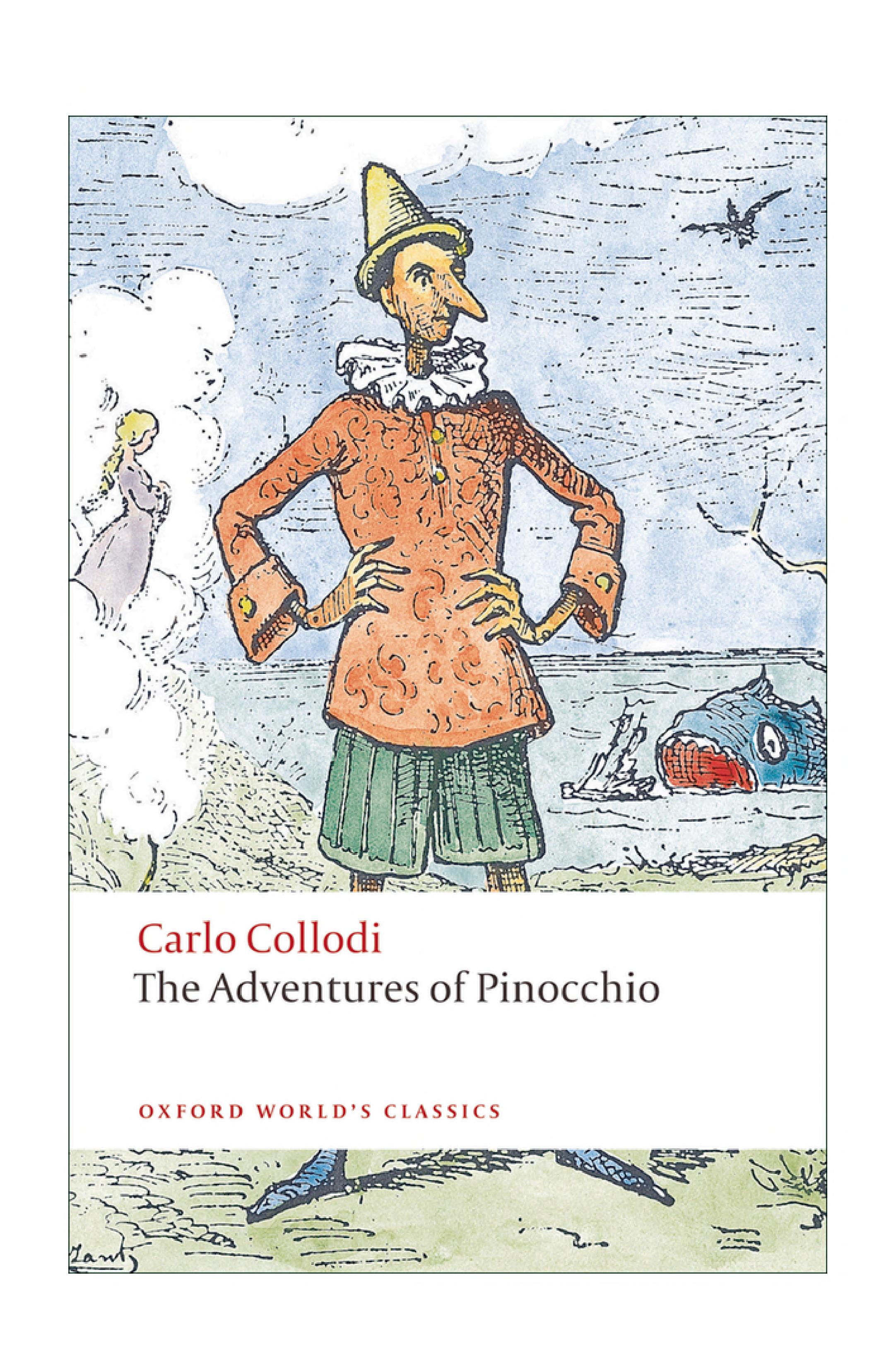 Boekomslag van The Adventures of Pinocchio door Carlo Collodi