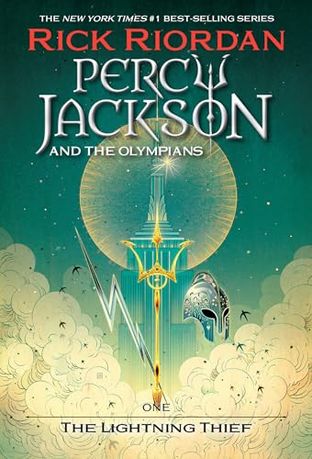 Boekomslag van The Lightning Thief door Rick Riordan