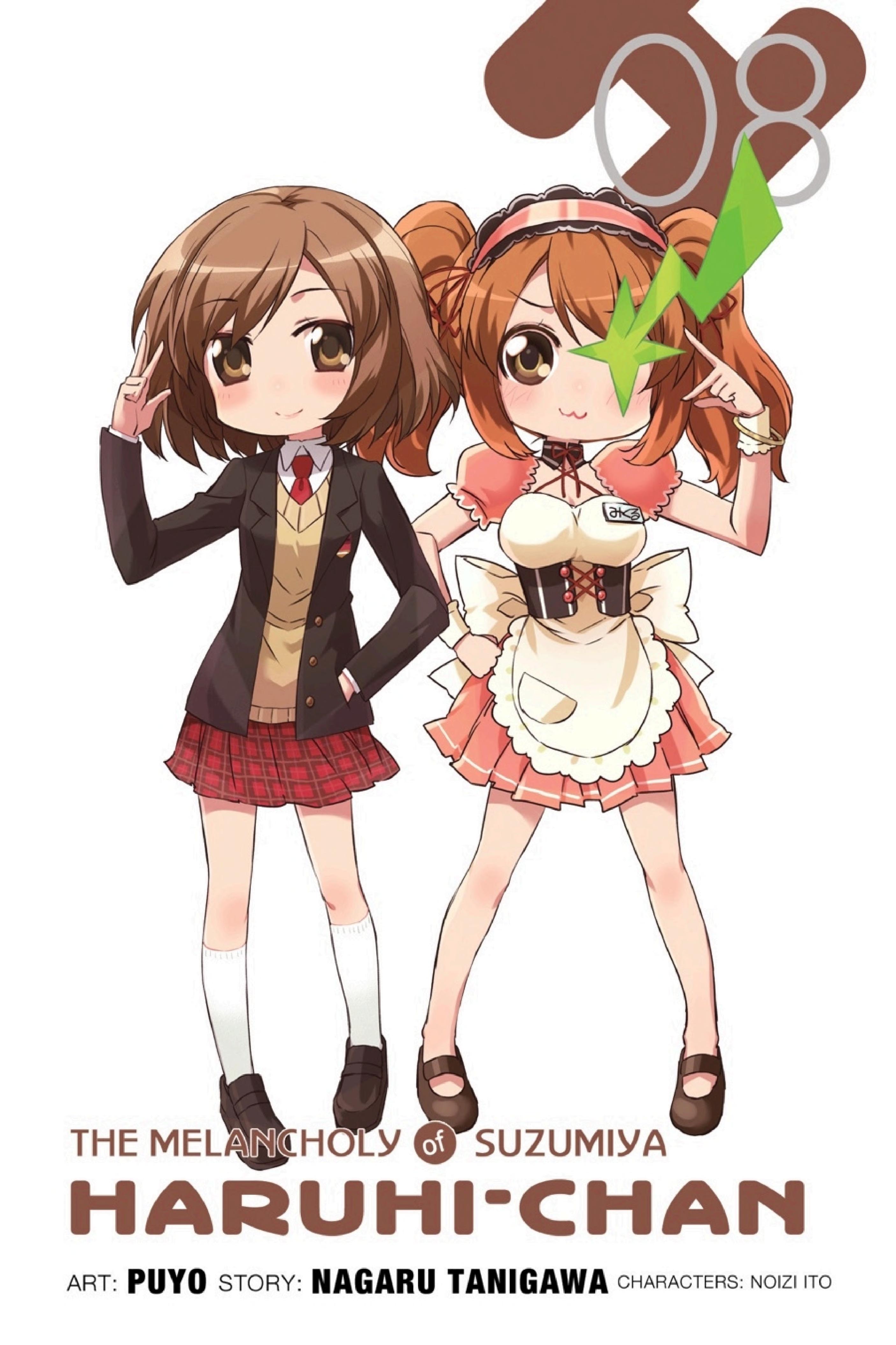 Boekomslag van The Melancholy of Suzumiya Haruhi-chan, Vol. 8 door Nagaru Tanigawa