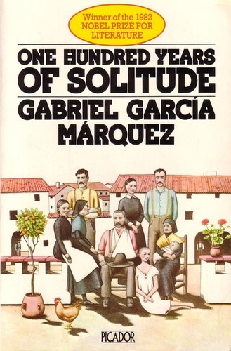 Boekomslag van One Hundred Years of Solitude door Gabriel García Márquez