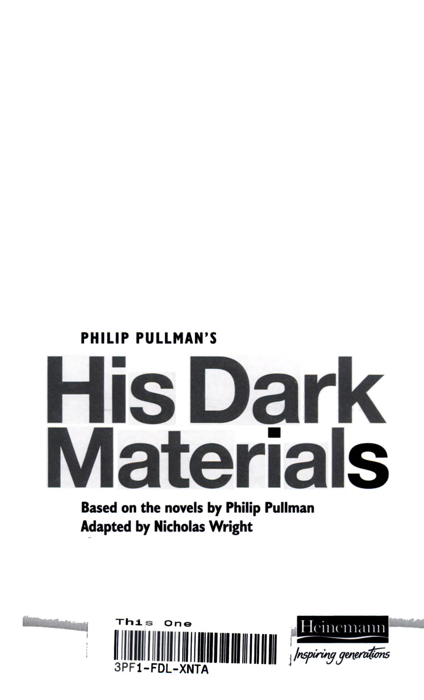 Boekomslag van His Dark Materials door Nicholas Wright