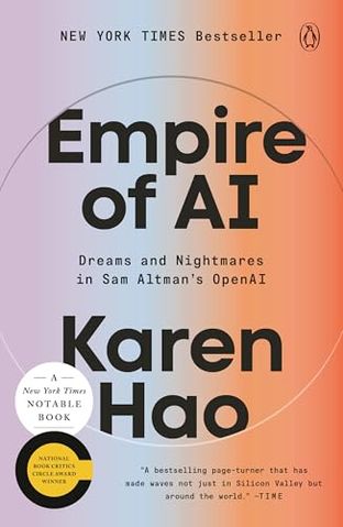 Boekomslag van Empire of Ai door Karen Hao