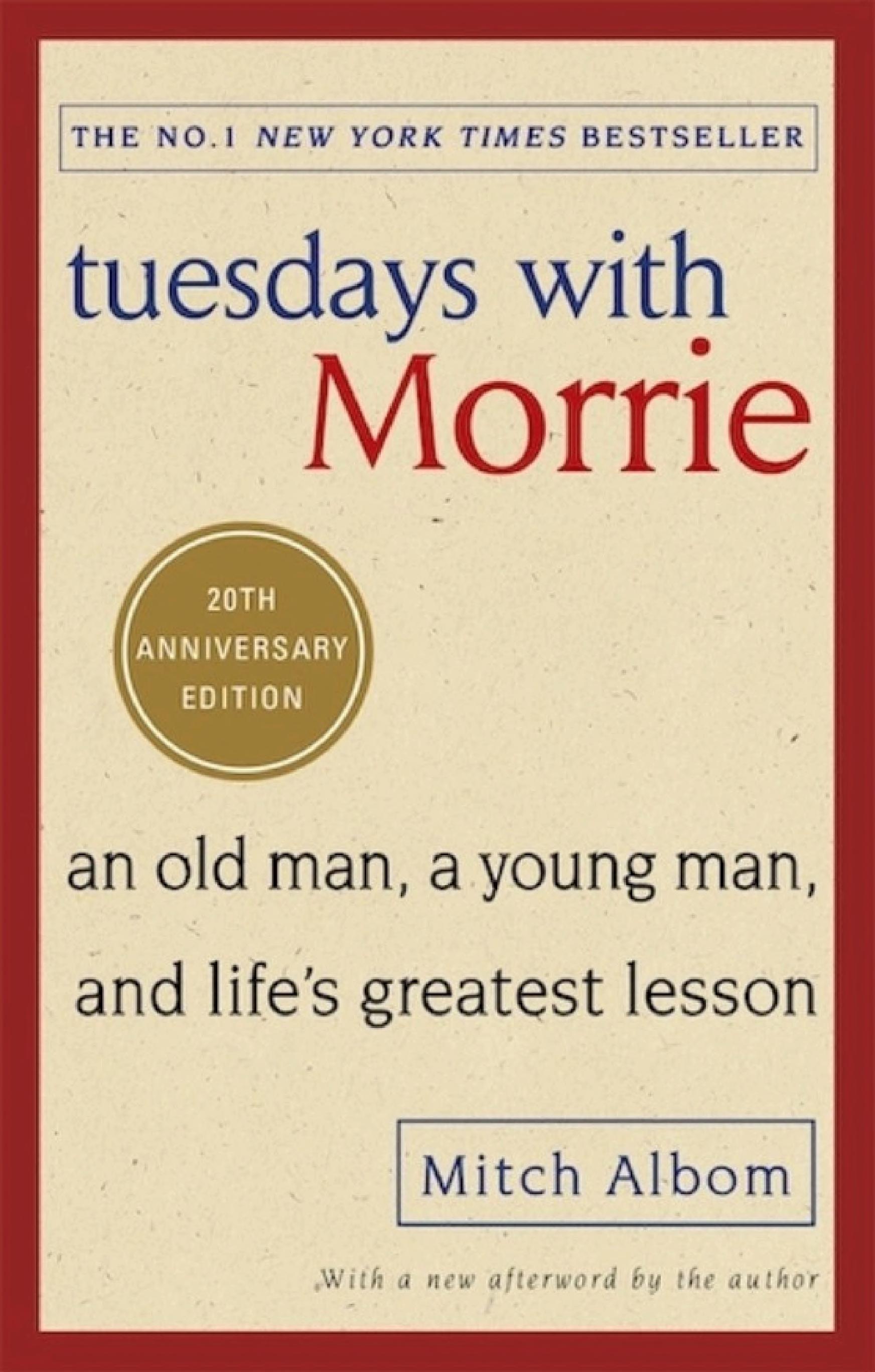 Boekomslag van Tuesdays with Morrie door Mitch Albom