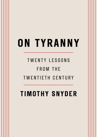 Boekomslag van On Tyranny door Timothy Snyder