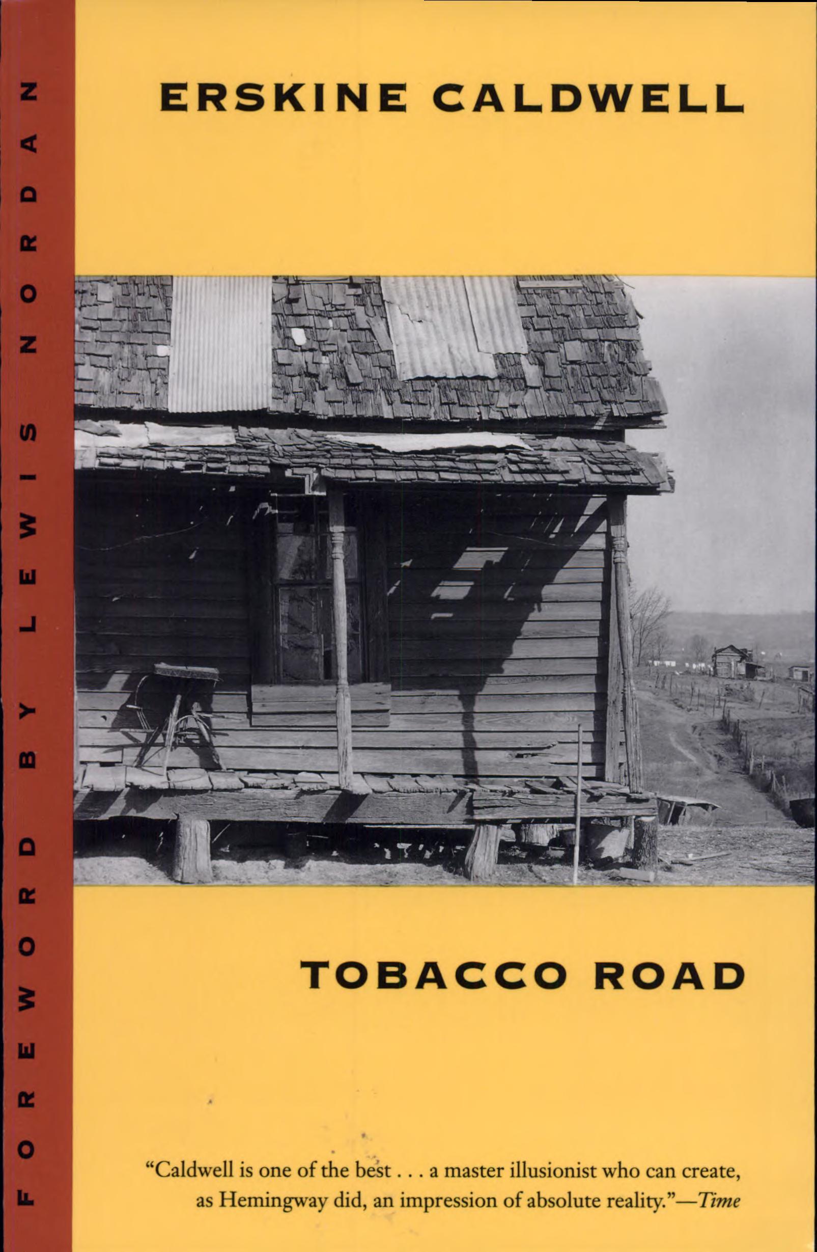 Boekomslag van Tobacco Road door Erskine Caldwell