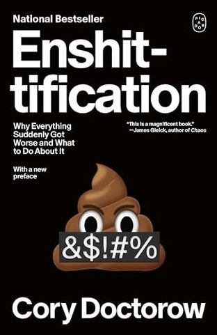 Boekomslag van Enshittification door Cory Doctorow