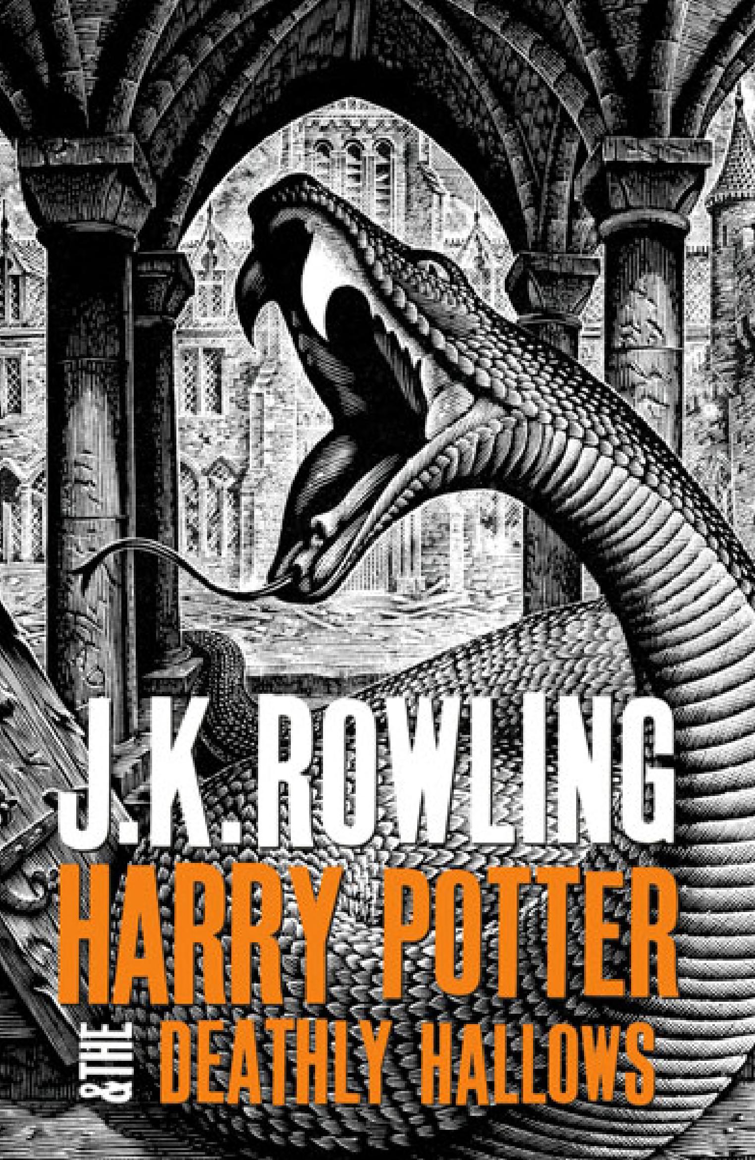 Boekomslag van Harry Potter and the Deathly Hallows door J. K. Rowling