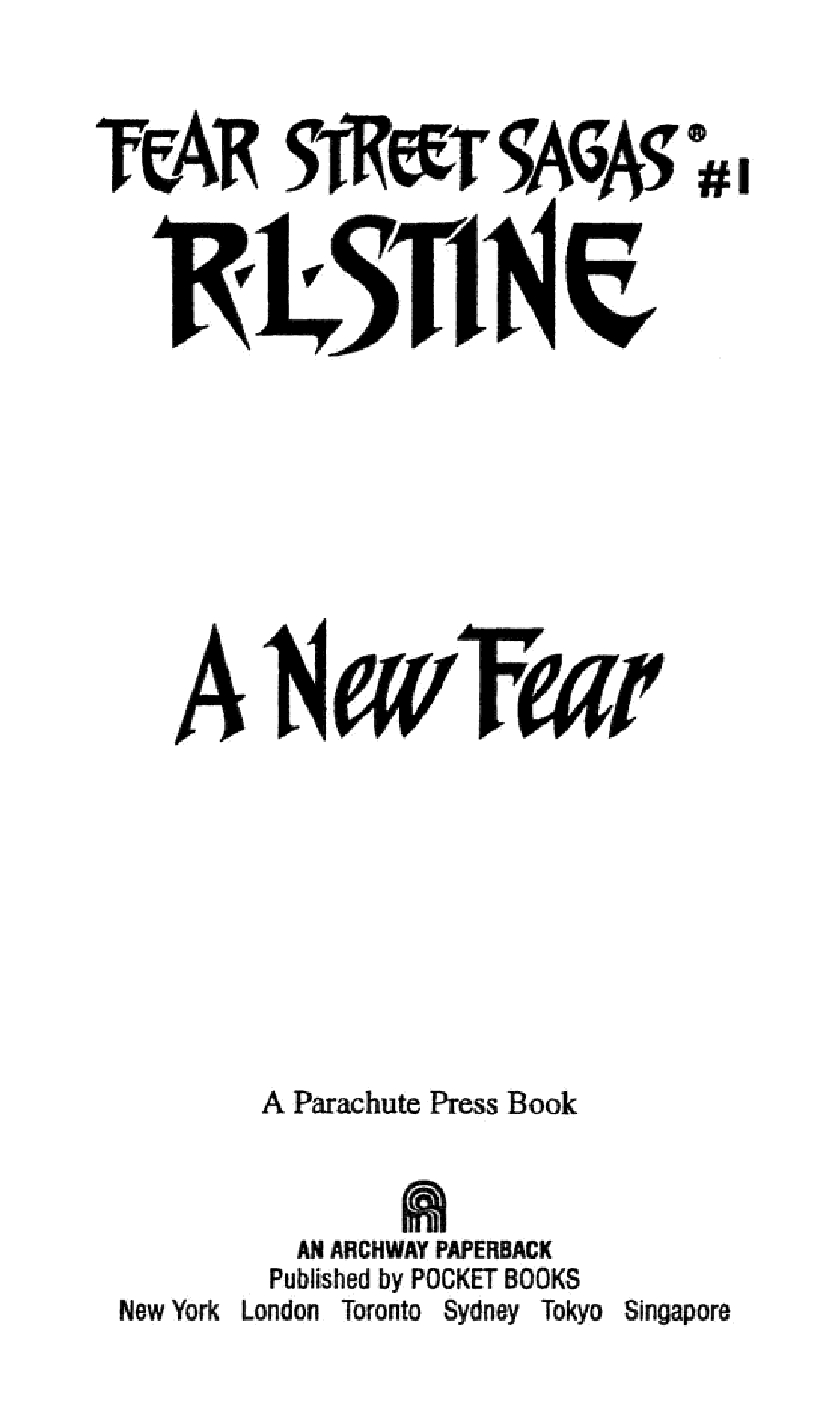 Boekomslag van A New Fear door R.L. Stine