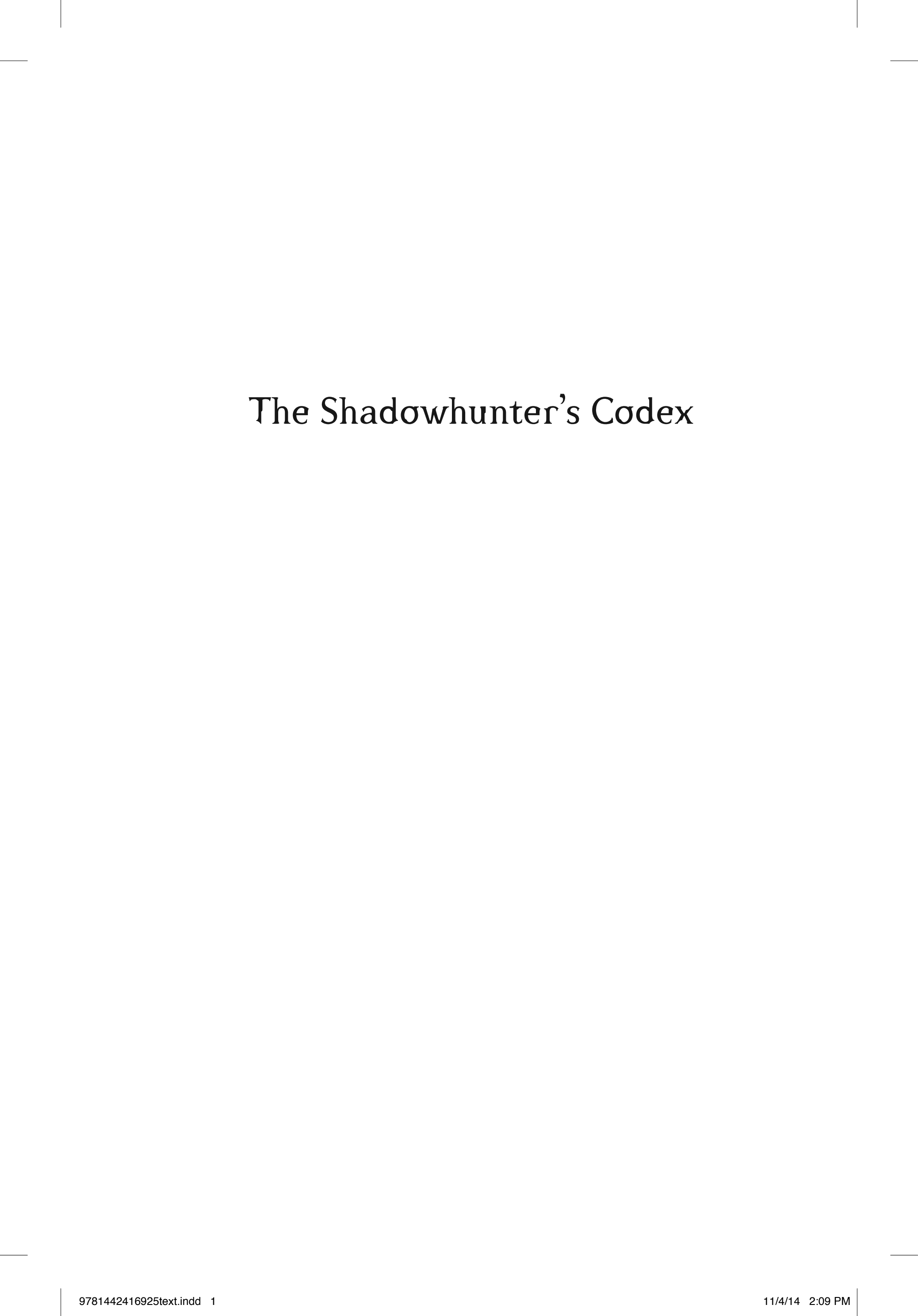 Boekomslag van The Shadowhunter's Codex door Cassandra Clare