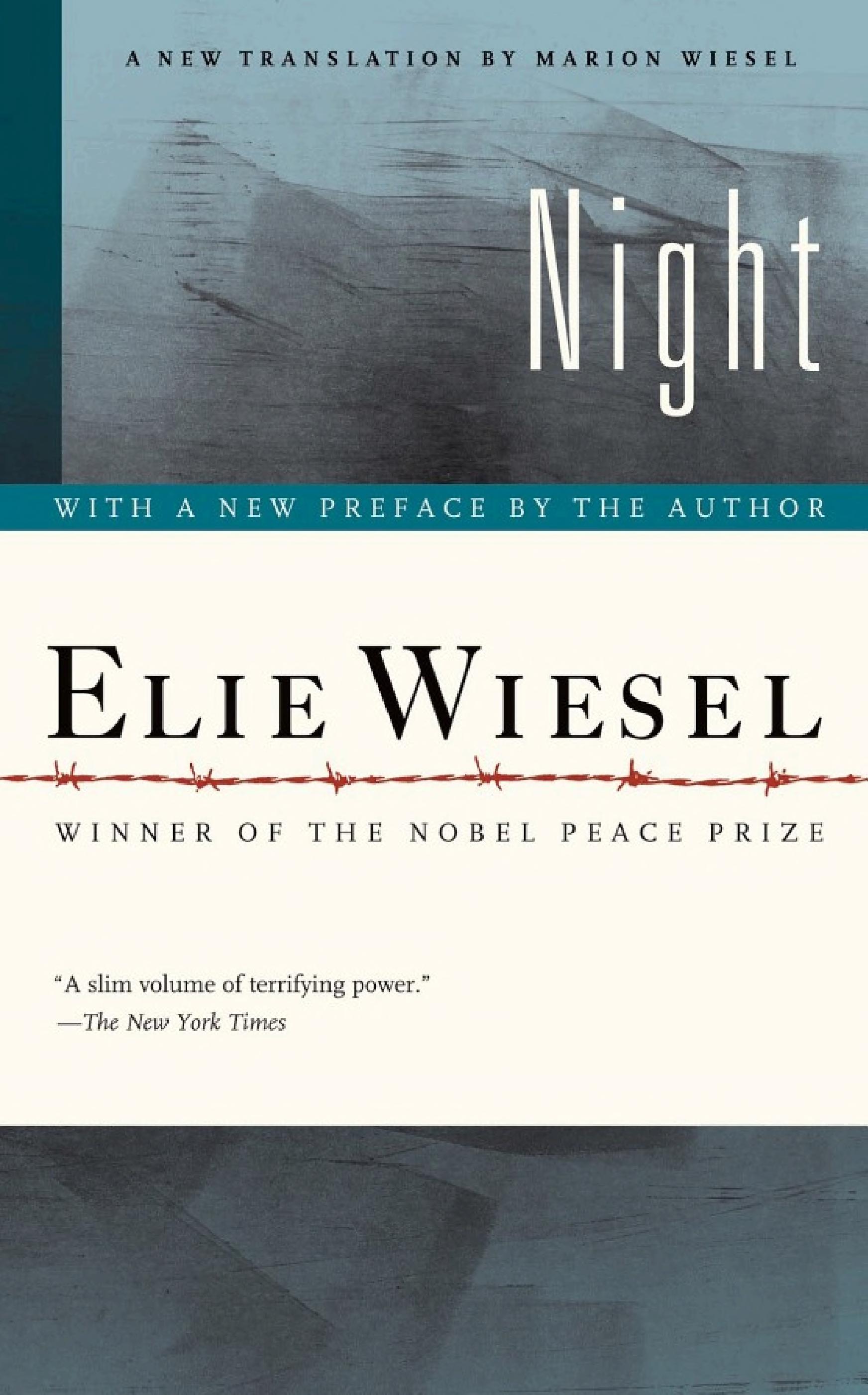 Boekomslag van Night door Elie Wiesel