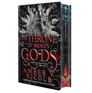 Boekomslag van The Throne of Broken Gods door Amber V. Nicole