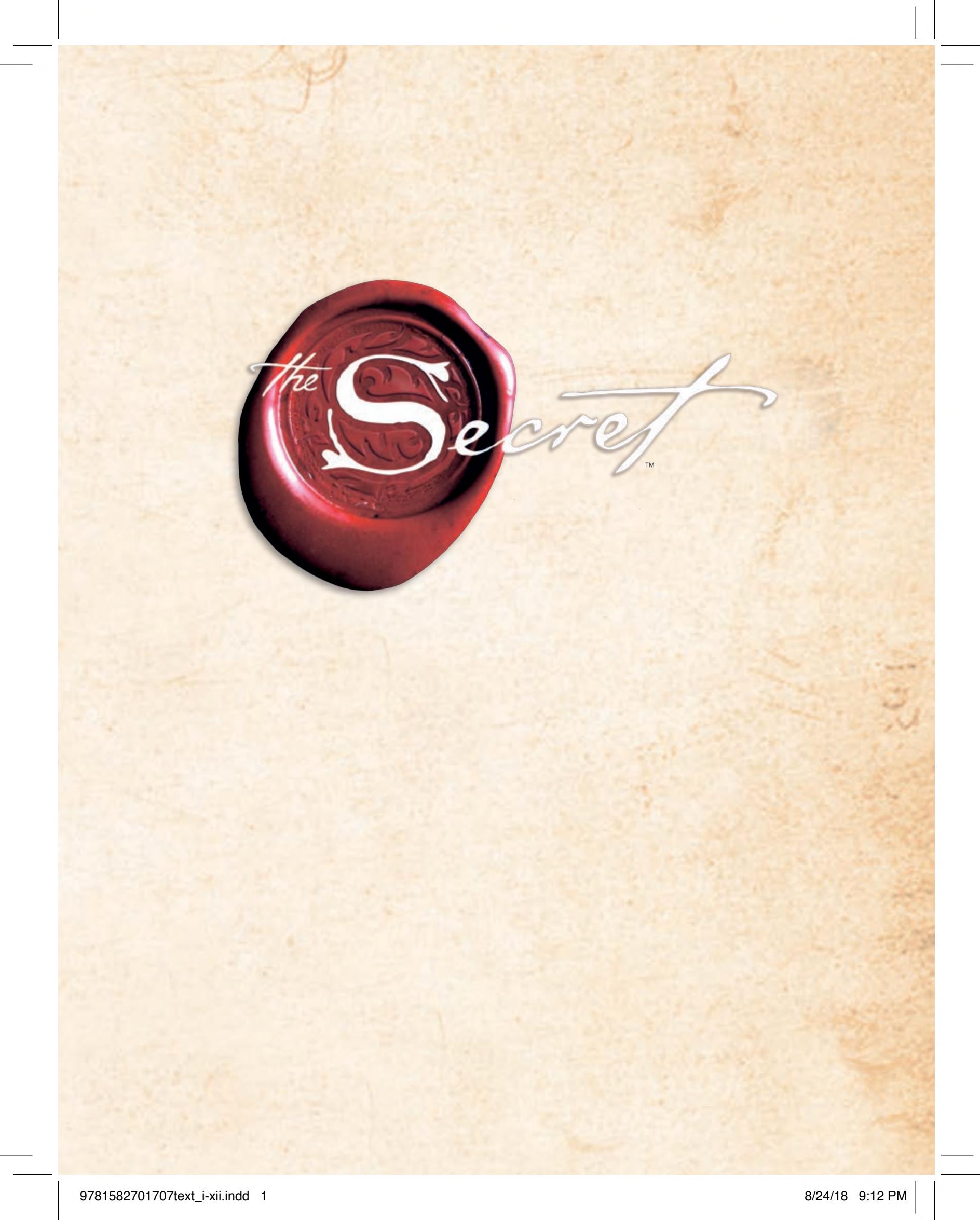 Boekomslag van The Secret door Rhonda Byrne