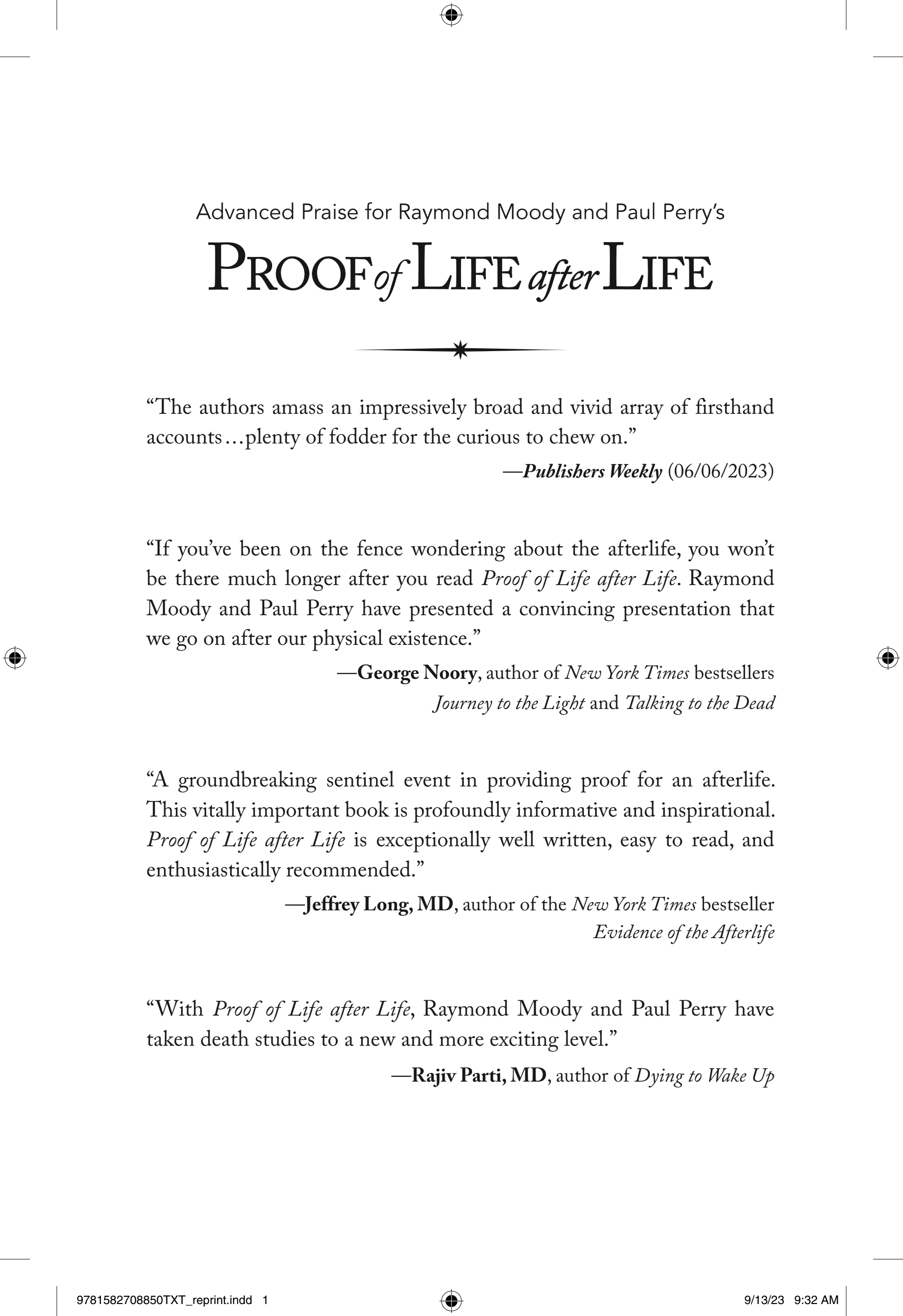 Boekomslag van Proof of Life After Life door Raymond Moody