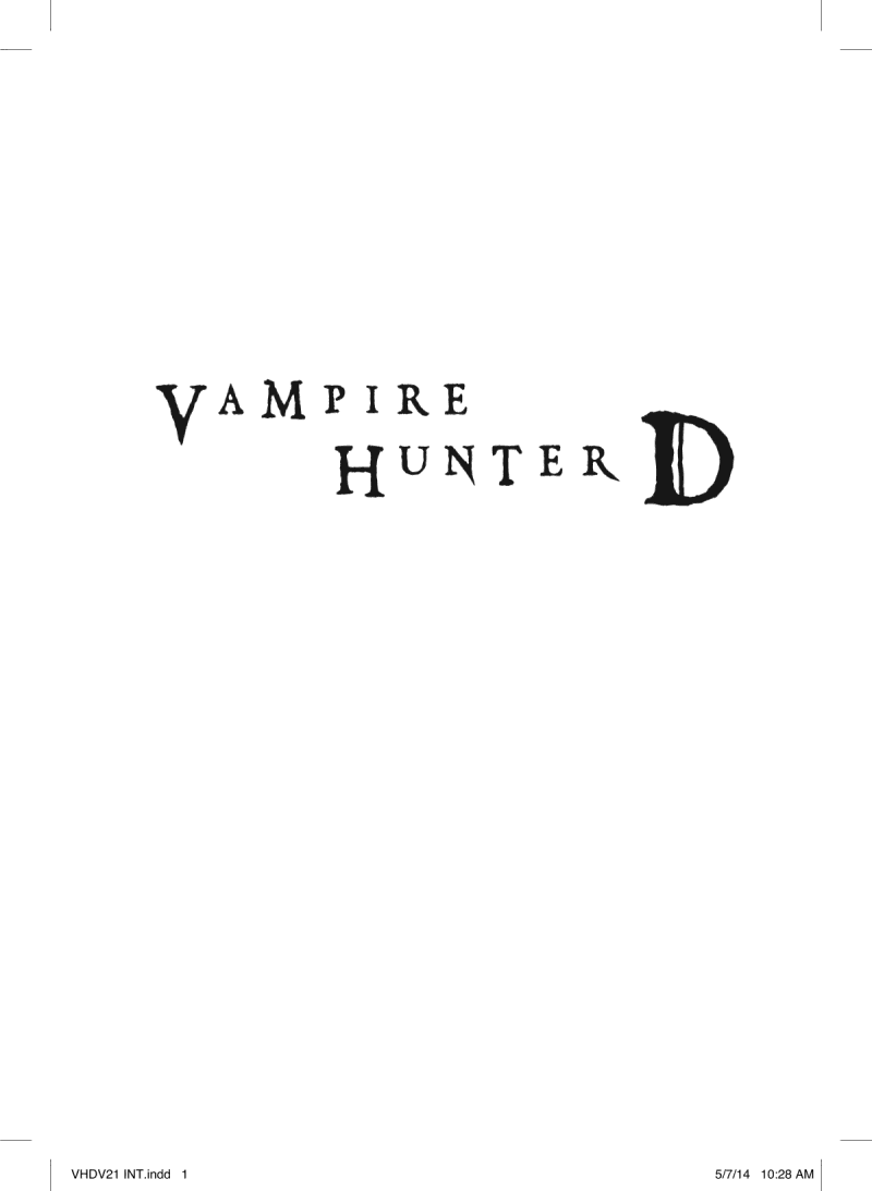 Boekomslag van Vampire Hunter D door Hideyuki Kikuchi