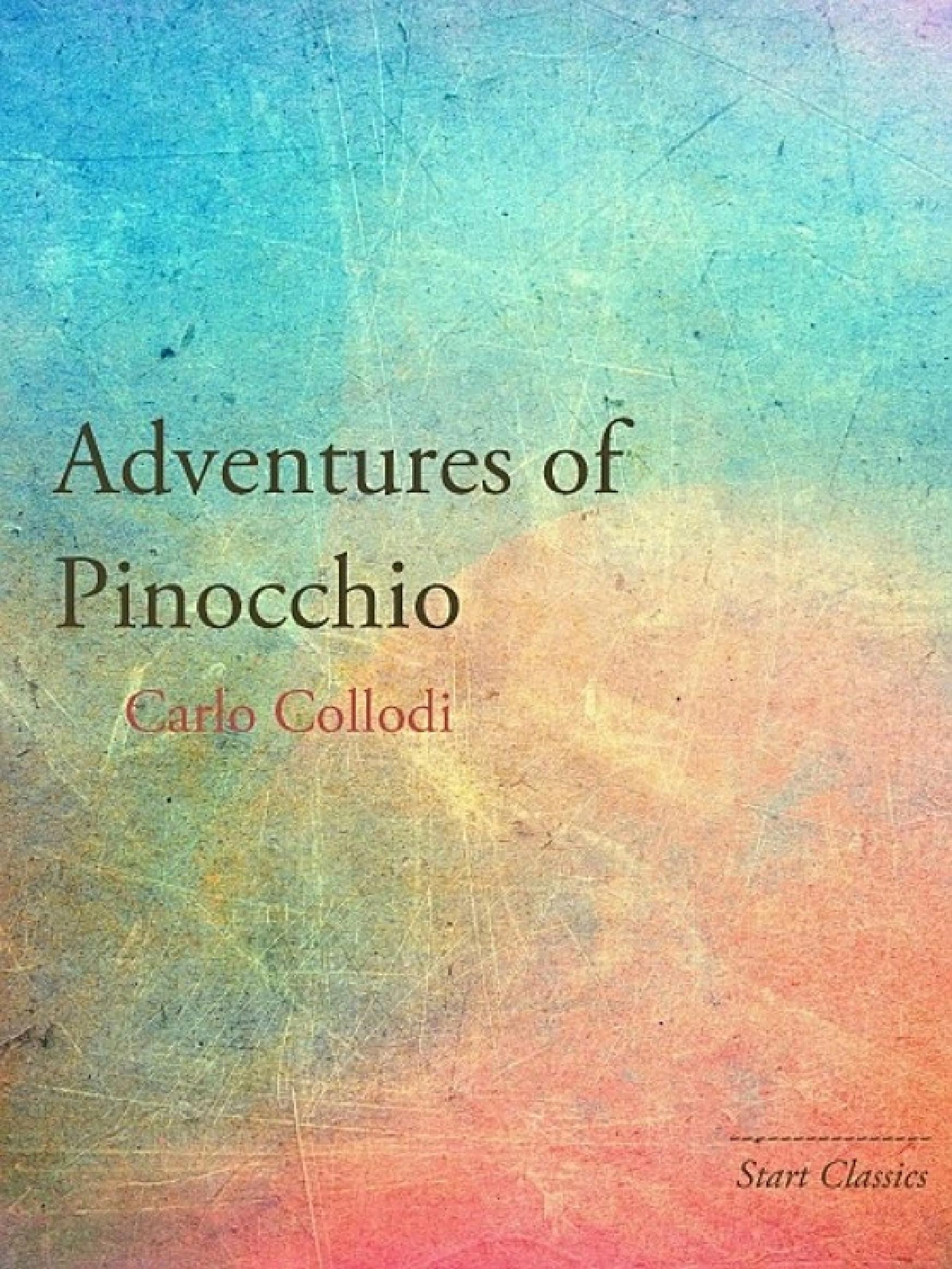 Boekomslag van Adventures of Pinocchio door Carlo Collodi