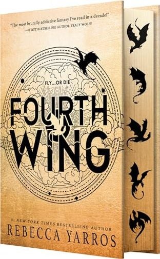 Boekomslag van Fourth Wing door Rebecca Yarros