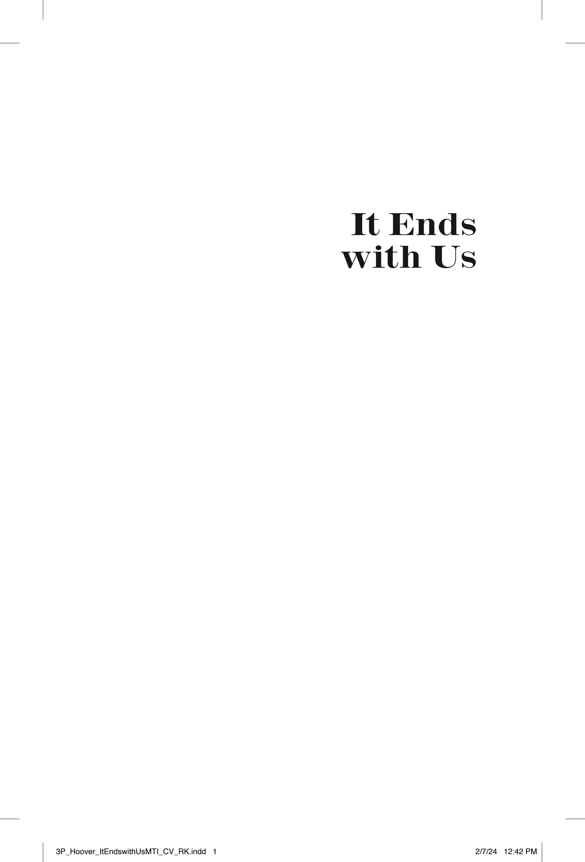 Boekomslag van It Ends with Us door Colleen Hoover