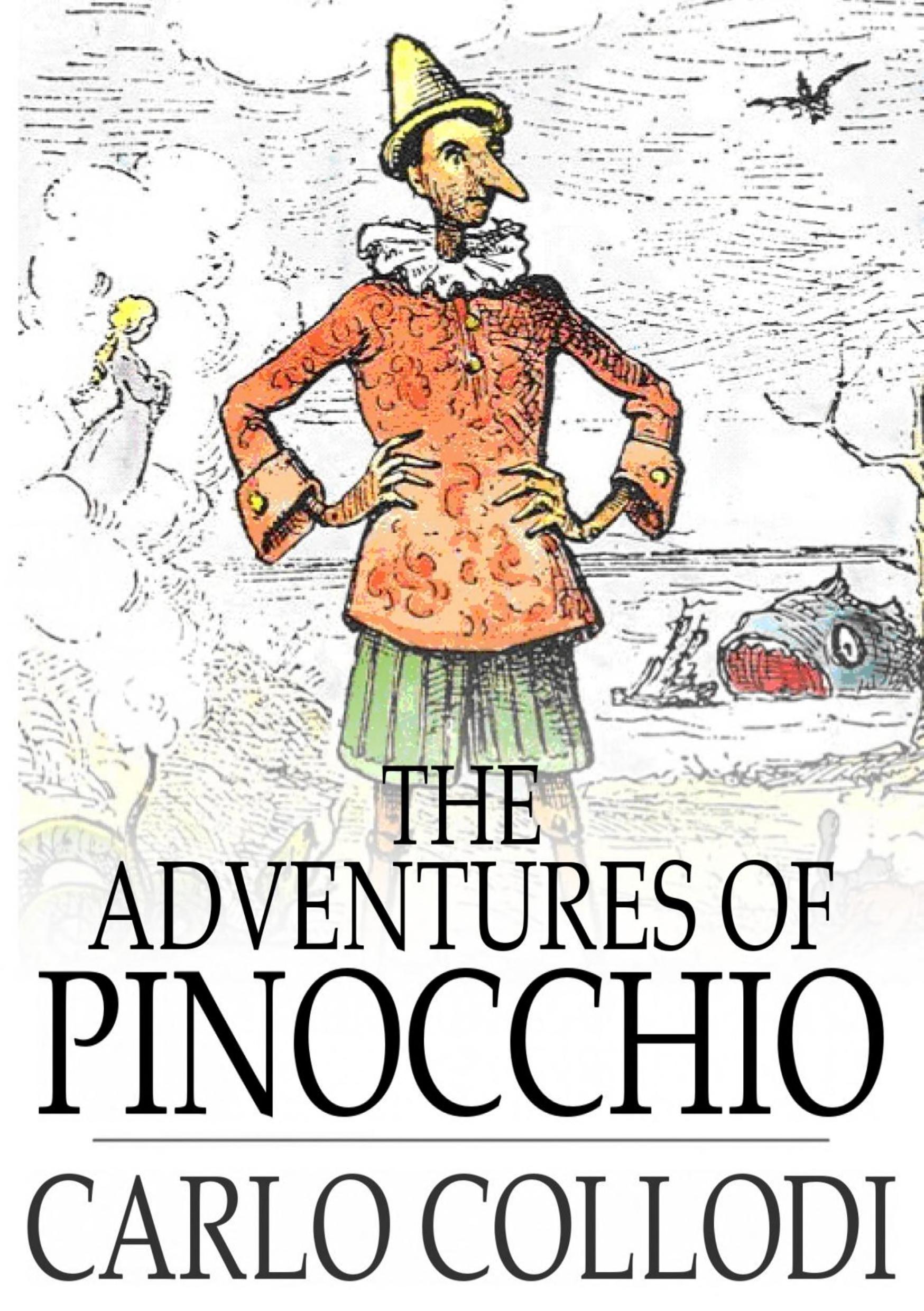 Boekomslag van The Adventures of Pinocchio door Carlo Collodi
