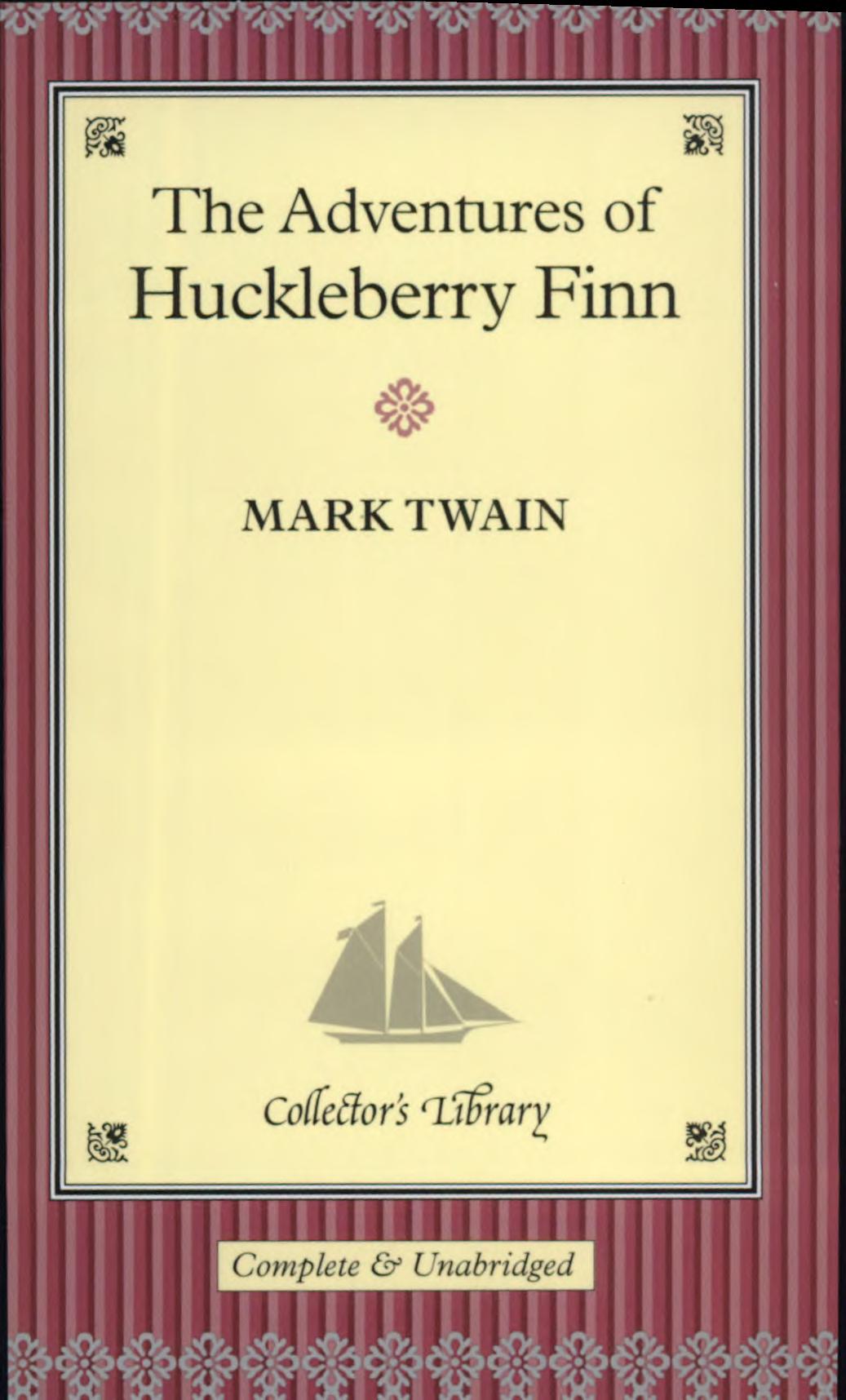 Boekomslag van The Adventures of Huckleberry Finn door Mark Twain