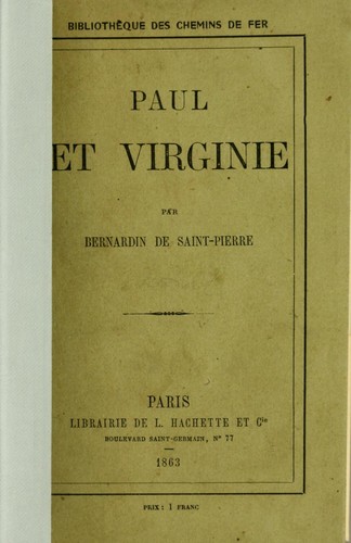 Boekomslag van Paul Et Virginie door Bernardin de Saint-Pierre