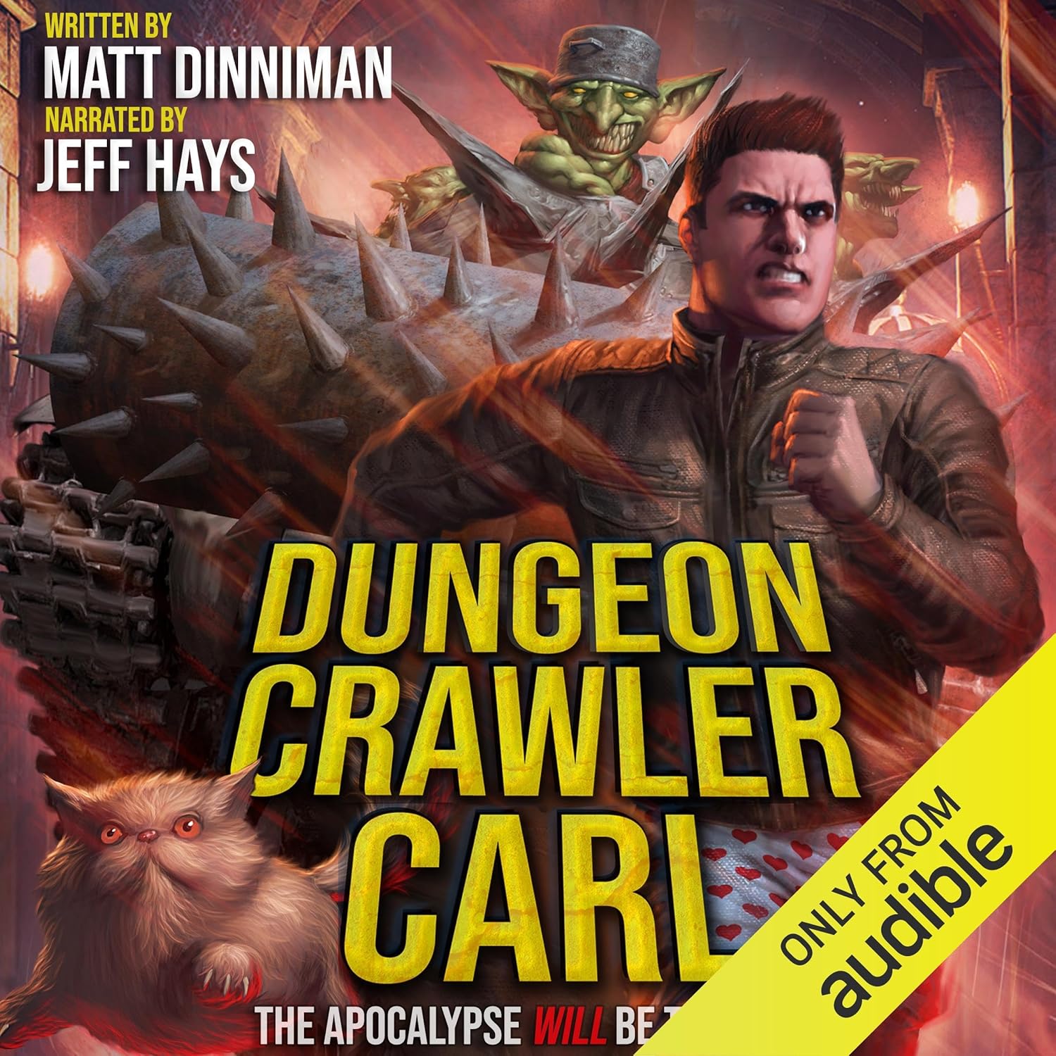 Boekomslag van Dungeon Crawler Carl door Matt Dinniman