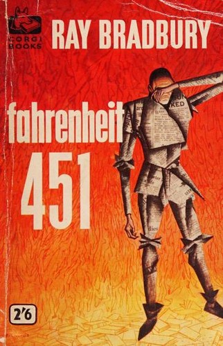 Boekomslag van Fahrenheit 451 door Ray Bradbury