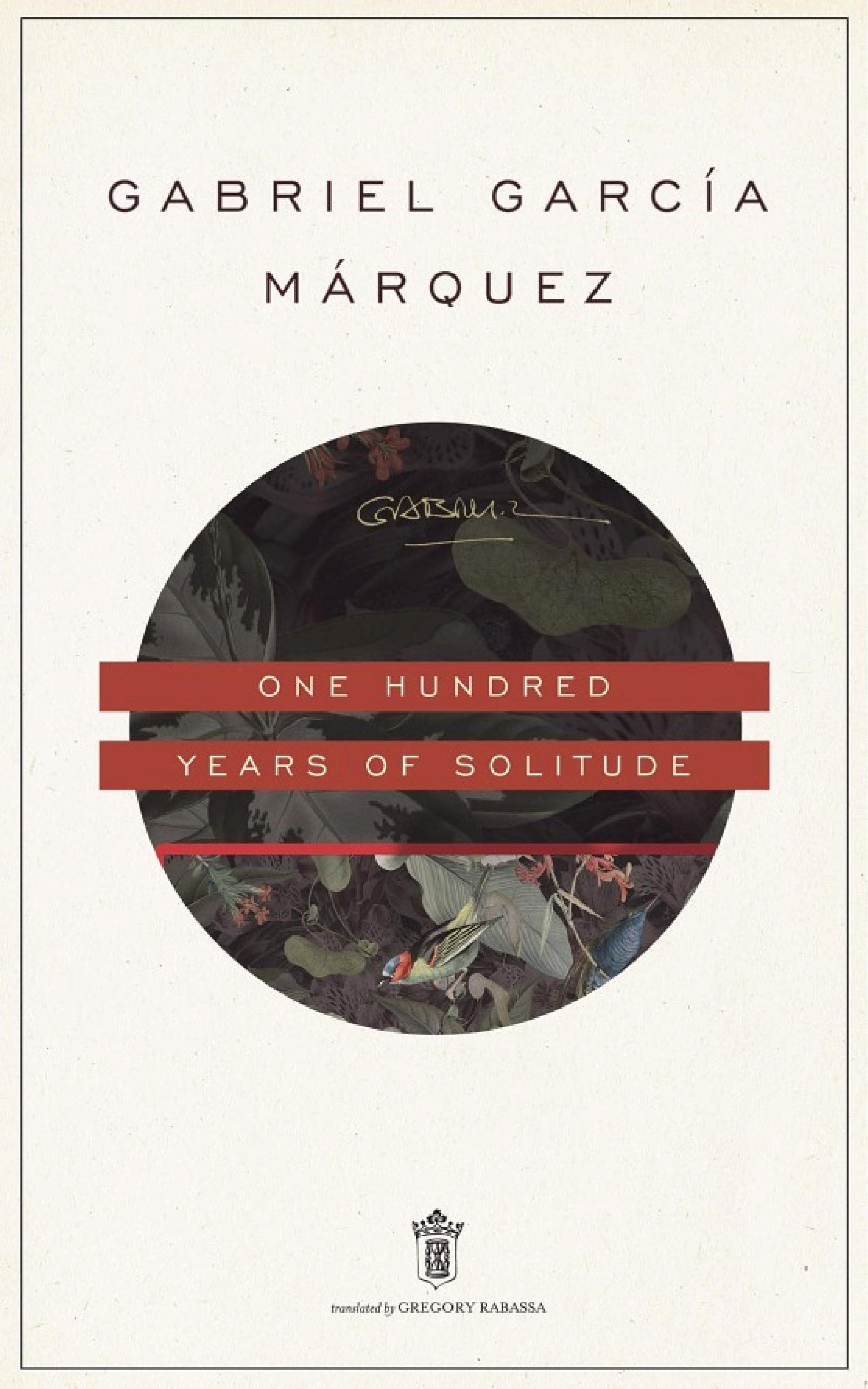 Boekomslag van One Hundred Years of Solitude door Gabriel García Márquez
